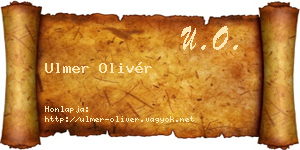 Ulmer Olivér névjegykártya